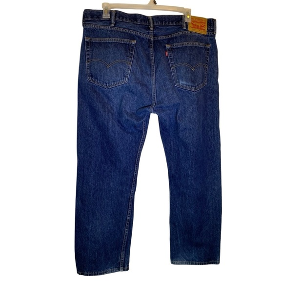 Levi's 505 Men's size 42w/30L Blue Straight Jeans with Classic Indigo Color - Picture 1 of 9